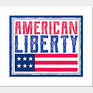 American Liberty - Retro american design Posters and Art